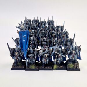 A photo of Warriors of Chaos Warhammer miniatures