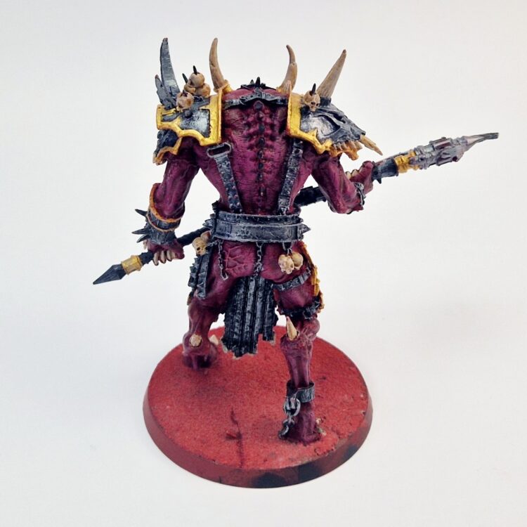 A photo of a Chaos Daemons Daemon Prince Warhammer miniature