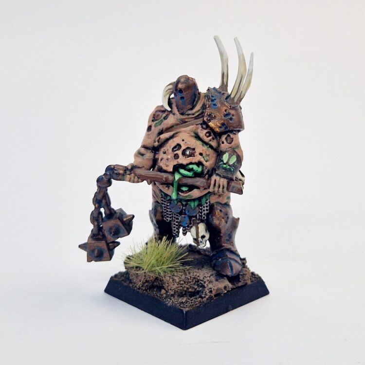 A photo of a Chaos Daemons Lord of Plagues Warhammer miniature