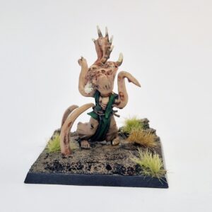 A photo of a Chaos Beastmen Spawn Warhammer miniature