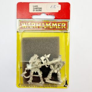 A photo of Warriors of Chaos Champions of Khorne Warhammer miniatures
