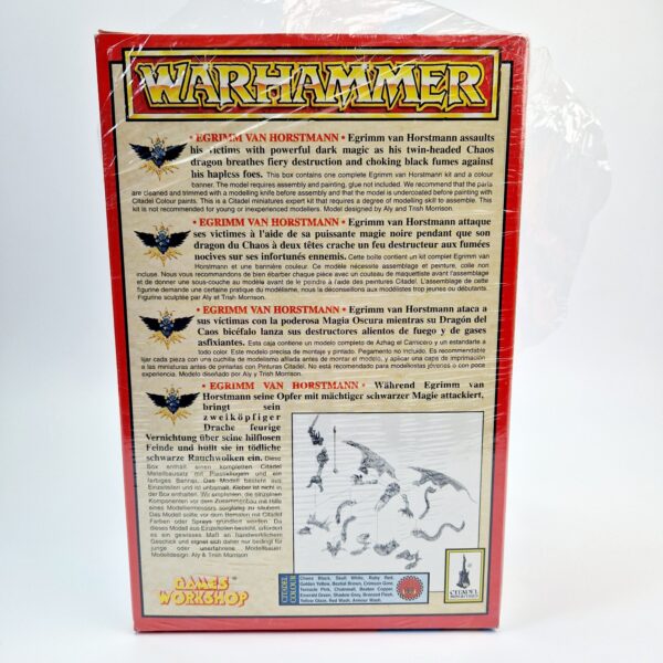 A photo of a Warriors of Chaos Dark Sorcerer Egrimm van Horstmann Warhammer miniature