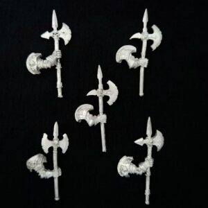 A photo of Warhammer Warriors of Chaos Regiment Halberds Bits