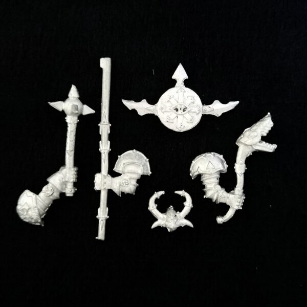 A photo of Warhammer Chaos Warriors Regiment Halberds Command Bits