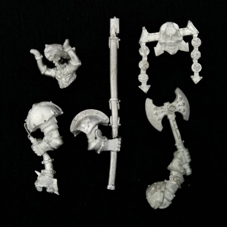 A photo of Warhammer Chaos Warriors Regiment Command Bits