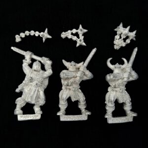 A photo of Warriors of Chaos Marauders with Flails Warhammer miniatures