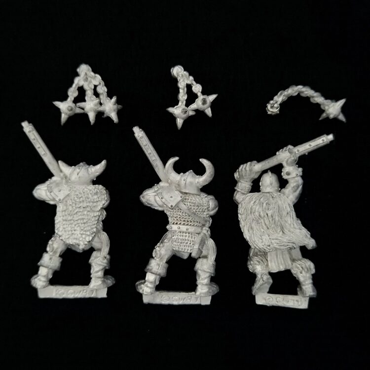 A photo of Chaos Warriors Marauders with Flails Warhammer miniatures