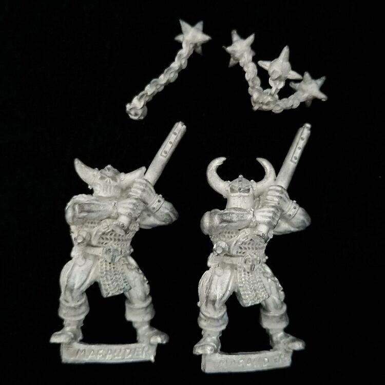 A photo of Chaos Warriors Marauders with Flails Warhammer miniatures