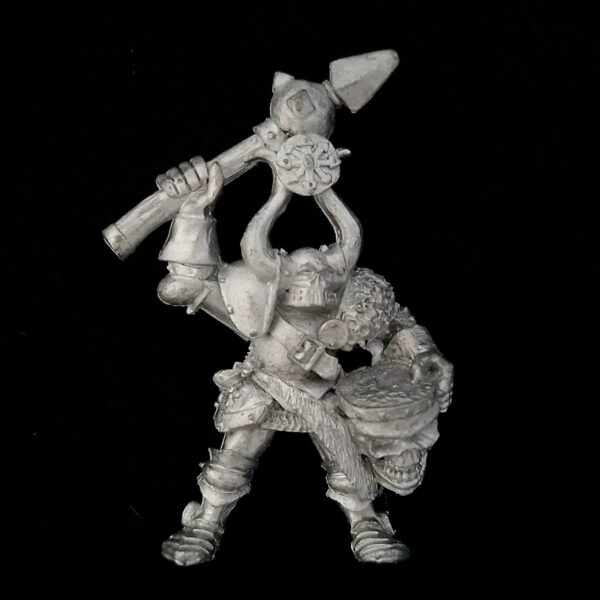 A photo of a Chaos Warriors Musician Warhammer miniature