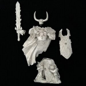 A photo of a Warriors of Chaos Archaon on foot Warhammer miniature