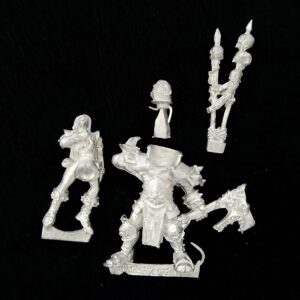 A photo of a Warriors of Chaos Limited Edition Champion Warhammer miniature