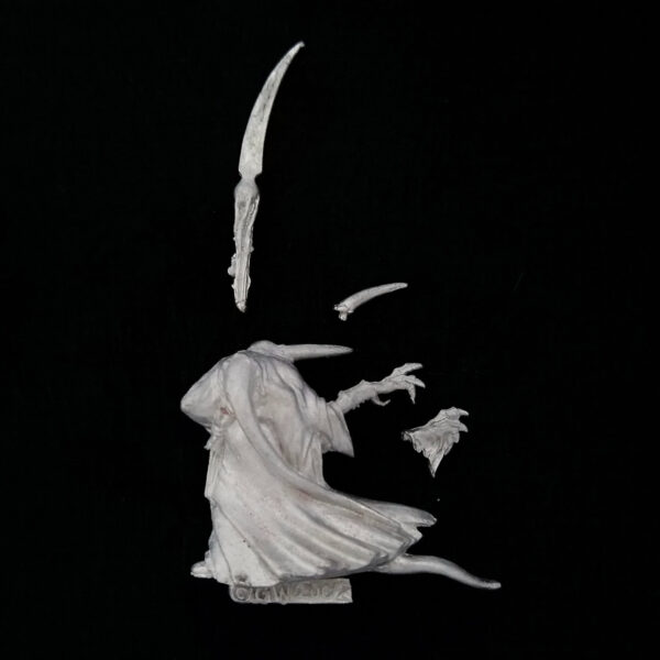 A photo of a Warriors of Chaos Limited Edition Sorcerer Warhammer miniature