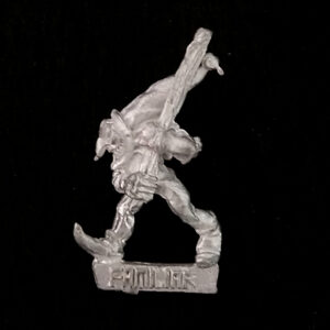 A photo of a Warriors of Chaos Familiar Jester Warhammer miniature