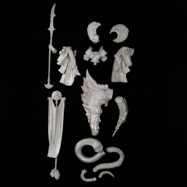 A photo of a Chaos Warriors Mounted Lord of Slaanesh Warhammer miniature