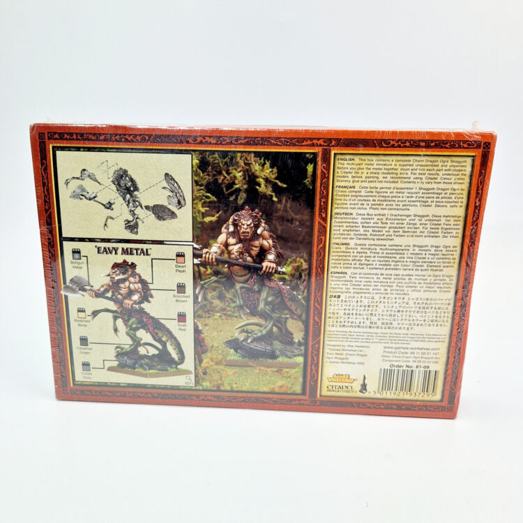 A photo of a Beasts of Chaos Shaggoth Dragon Ogre Warhammer miniature