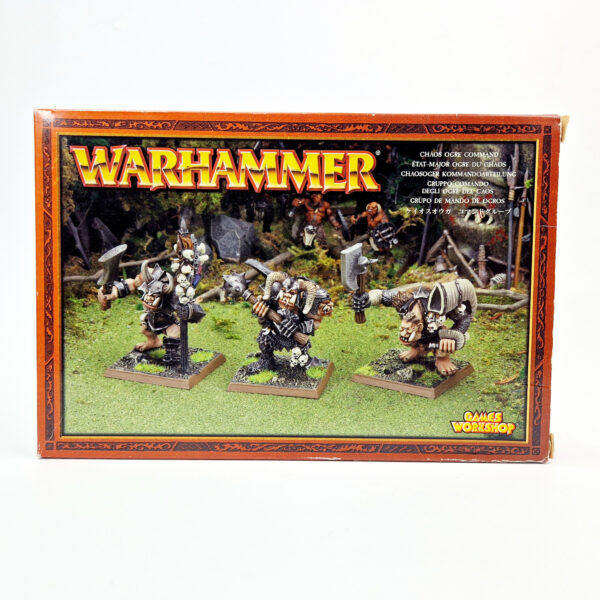 A photo of Beasts of Chaos Ogres Command Warhammer miniatures