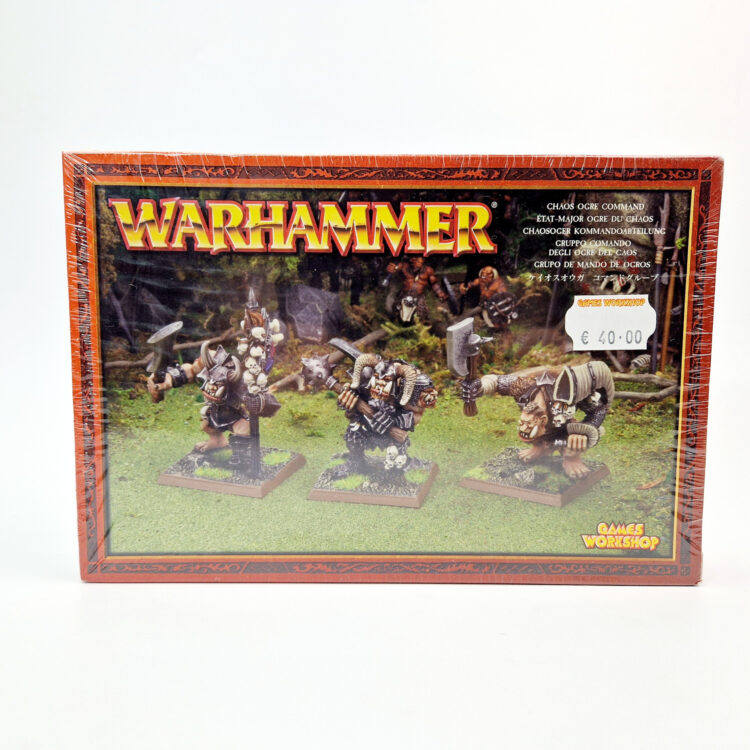 A photo of Beasts of Chaos Ogres Command Warhammer miniatures