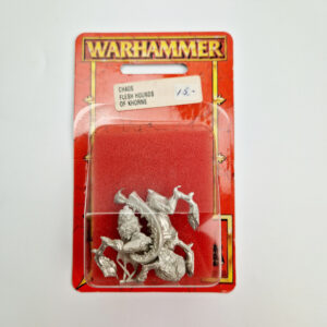 A photo of a Chaos Daemons Flesh Hound Warhammer miniatures