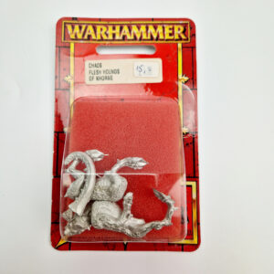 A photo of a Chaos Daemons Flesh Hound Warhammer miniatures