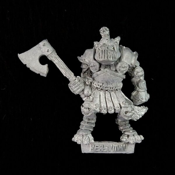 A photo of a Beasts of Chaos Beastman of Khorne Warhammer miniature