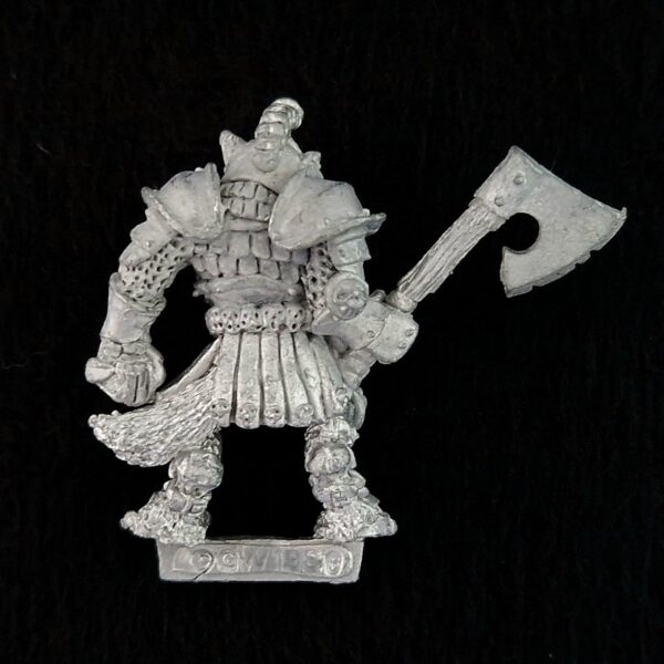 A photo of a Beasts of Chaos Beastman of Khorne Warhammer miniature