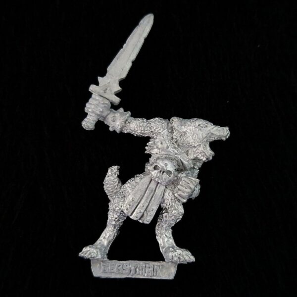 A photo of a Beasts of Chaos Beastman Warhammer miniature