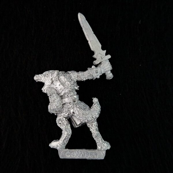 A photo of a Beasts of Chaos Beastman Warhammer miniature