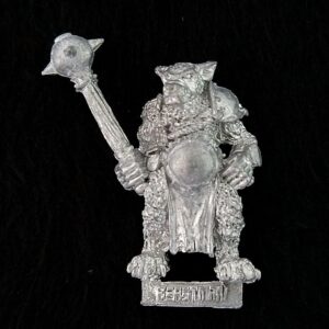 A photo of a Beasts of Chaos Beastman Warhammer miniature