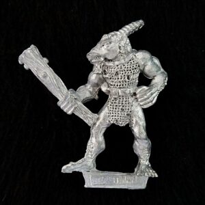 A photo of a Beasts of Chaos Beastman Warhammer miniature