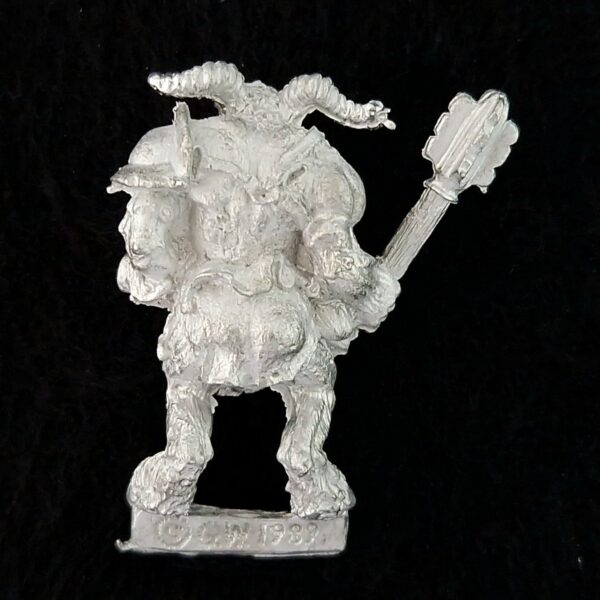 A photo of a Beasts of Chaos Beastman Warhammer miniature