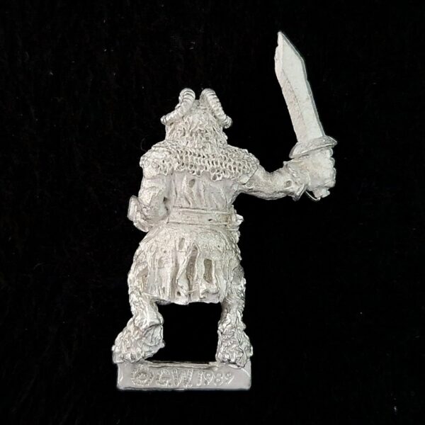 A photo of a Beasts of Chaos Beastman Warhammer miniature