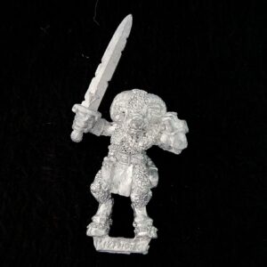 A photo of a Beasts of Chaos Marauder Beastman Warhammer miniature