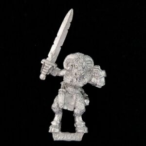 A photo of a Beasts of Chaos Marauder Beastman Warhammer miniature