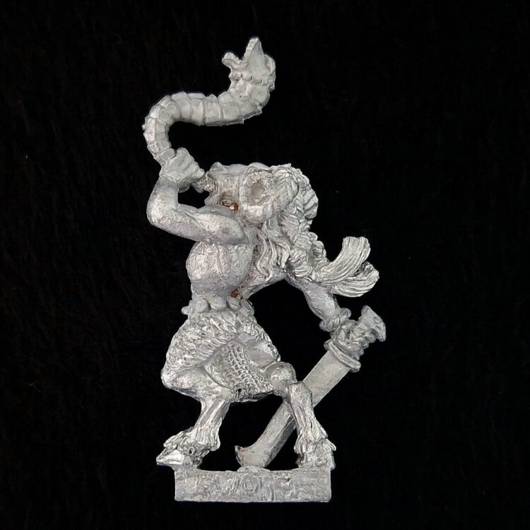 A photo of a Beasts of Chaos Beastmen Musician Warhammer miniature