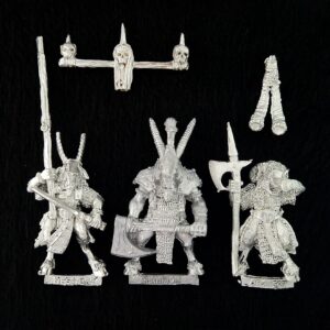 A photo of Beasts of Chaos Bestigors Command Warhammer miniatures