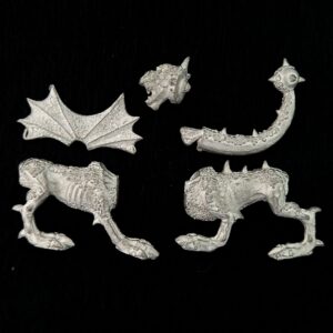 A photo of a Chaos Daemons Flesh Hound Warhammer miniature