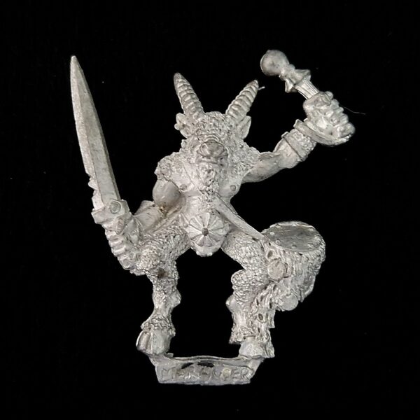 A photo of a Beasts of Chaos Marauder Beastmen Drummer Warhammer miniature