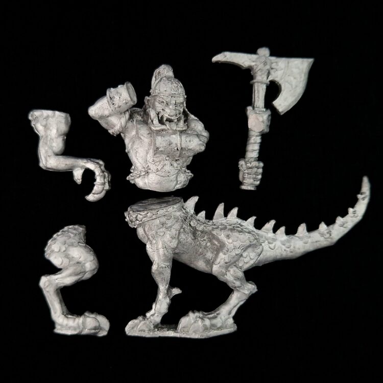 A photo of a Beasts of Chaos Dragon Ogre Warhammer miniature