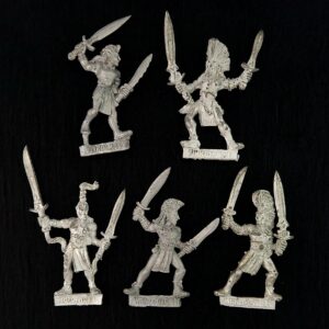 A photo of Wood Elves Wardancers Warhammer miniatures