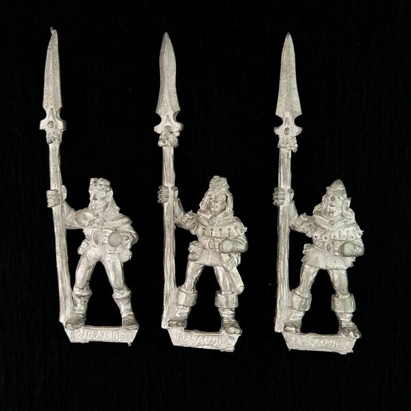 A photo of Wood Elves Glade Guard Spearmen Warhammer miniatures