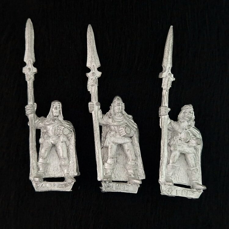 A photo of Wood Elves Glade Guard Spearmen Warhammer miniatures