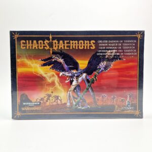 A photo of a Daemons of Chaos Greater Daemon of Tzeentch Warhammer miniature