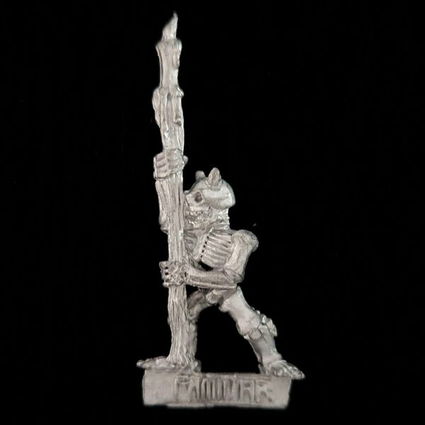 A photo of a Chaos Warriors Familiar Skeletal Warhammer miniature