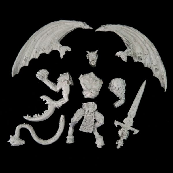A photo of a Chaos Warriors Daemon Prince Warhammer miniature