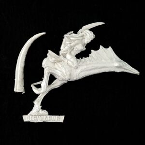 A photo of a Chaos Daemons Mounted Daemonette of Slaanesh Warhammer miniature