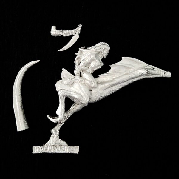 A photo of a Chaos Daemons Mounted Daemonette of Slaanesh Warhammer miniature