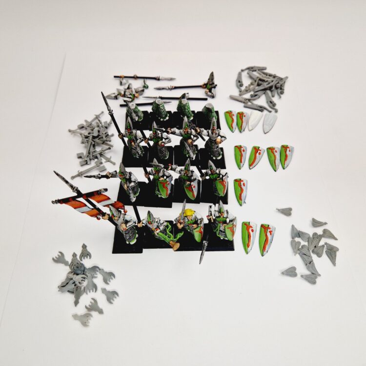 A photo of High Elves Spearmen Warhammer miniatures