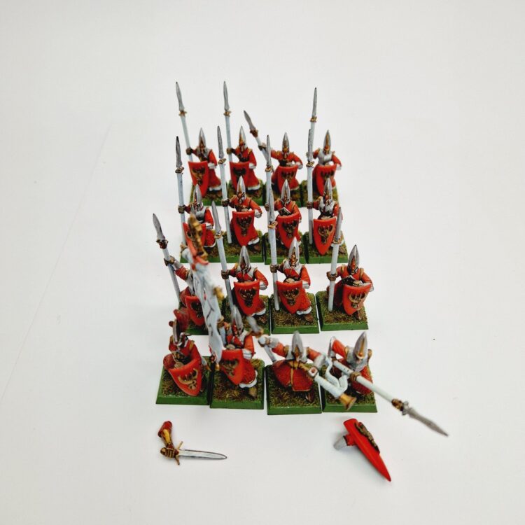 A photo of High Elves Spearmen Warhammer miniatures