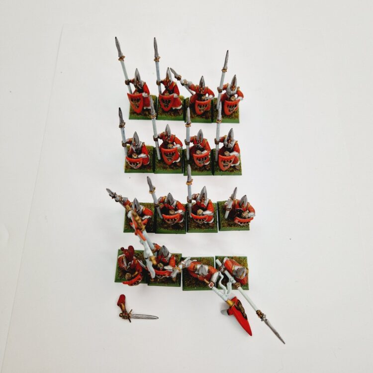 A photo of High Elves Spearmen Warhammer miniatures