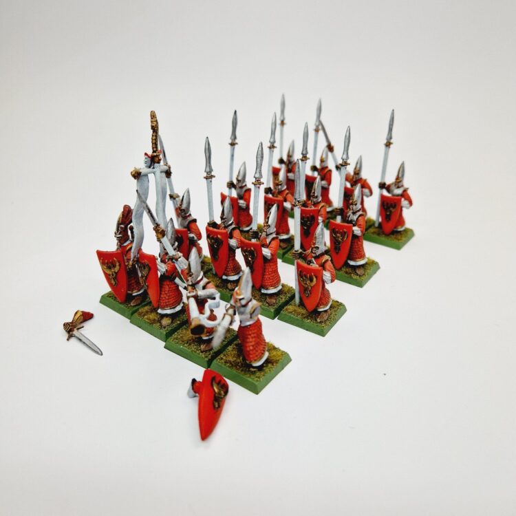 A photo of High Elves Spearmen Warhammer miniatures